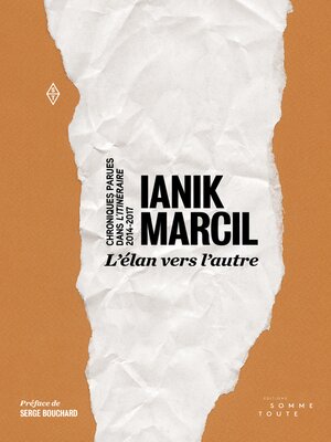 cover image of L'élan vers l'autre